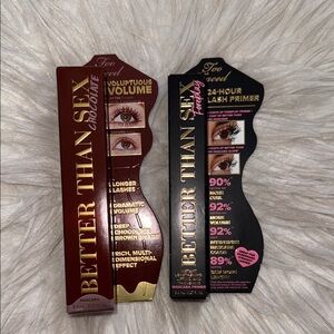 [BNIB] Too Faced Better Than Sex Foreplay Lash Primer and Mascara in Chocolate